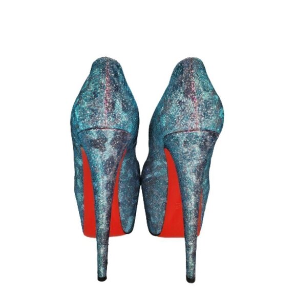 Christian Louboutin Highness 160 Leopard Peep Toe Platform Pumps Heels - Picture 3 of 7